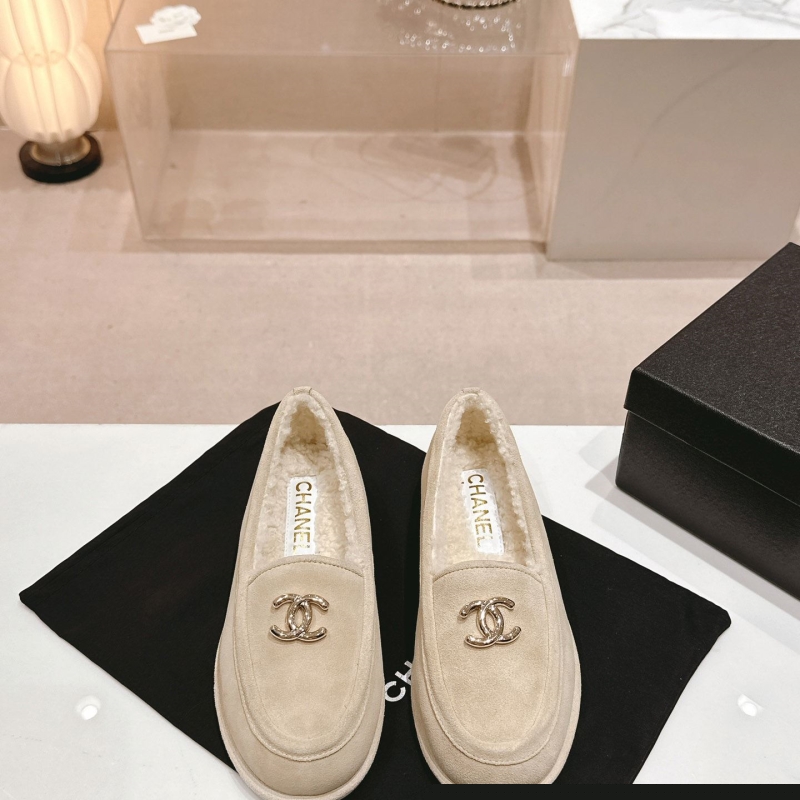Ch*el leather shoes